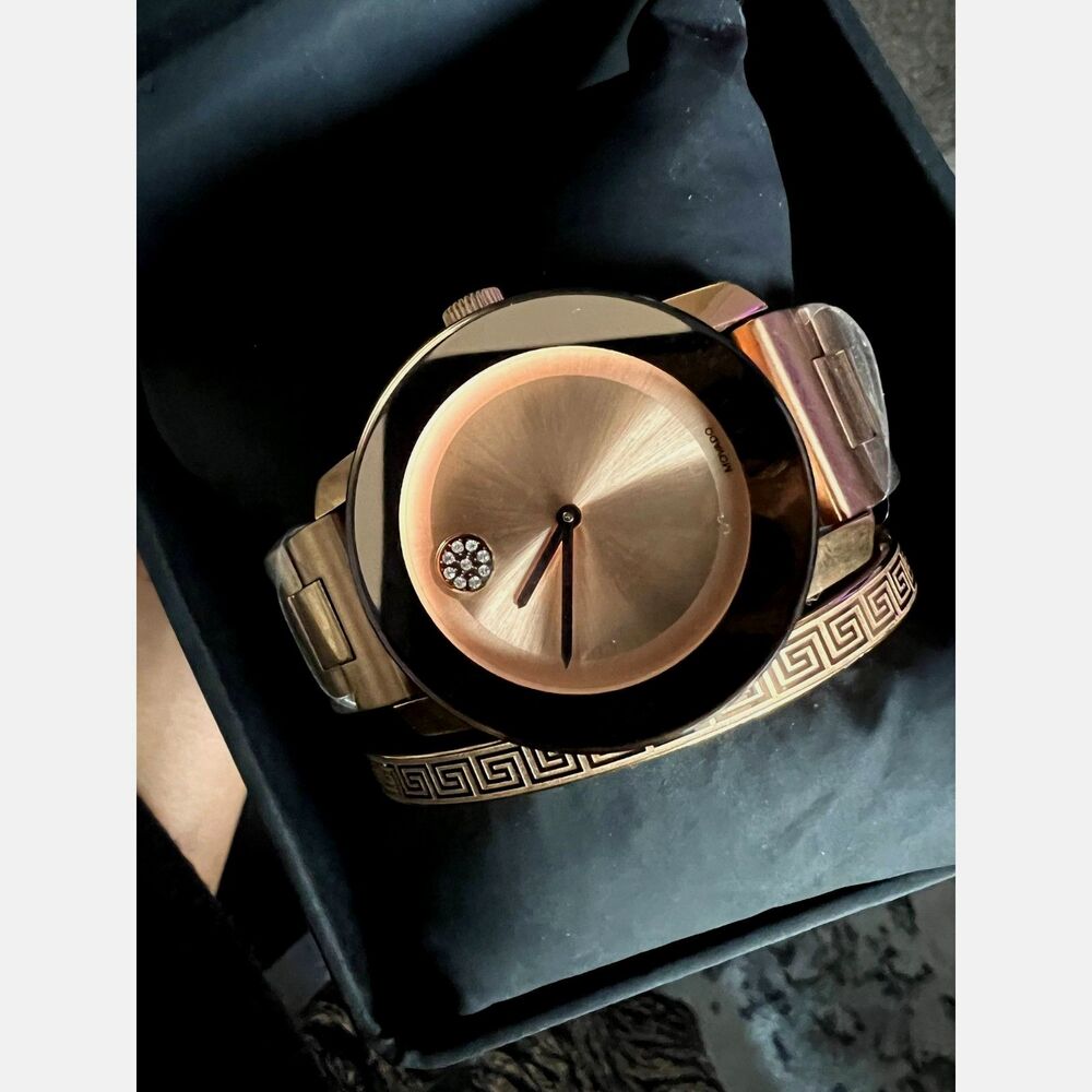 Movado Bold Swiss Quartz Rose Gold Stainless Steel